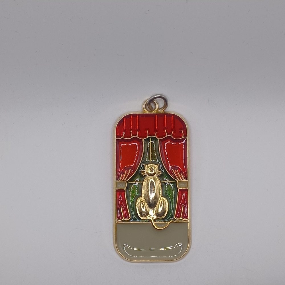 VINTAGE Cat In Window Keychain